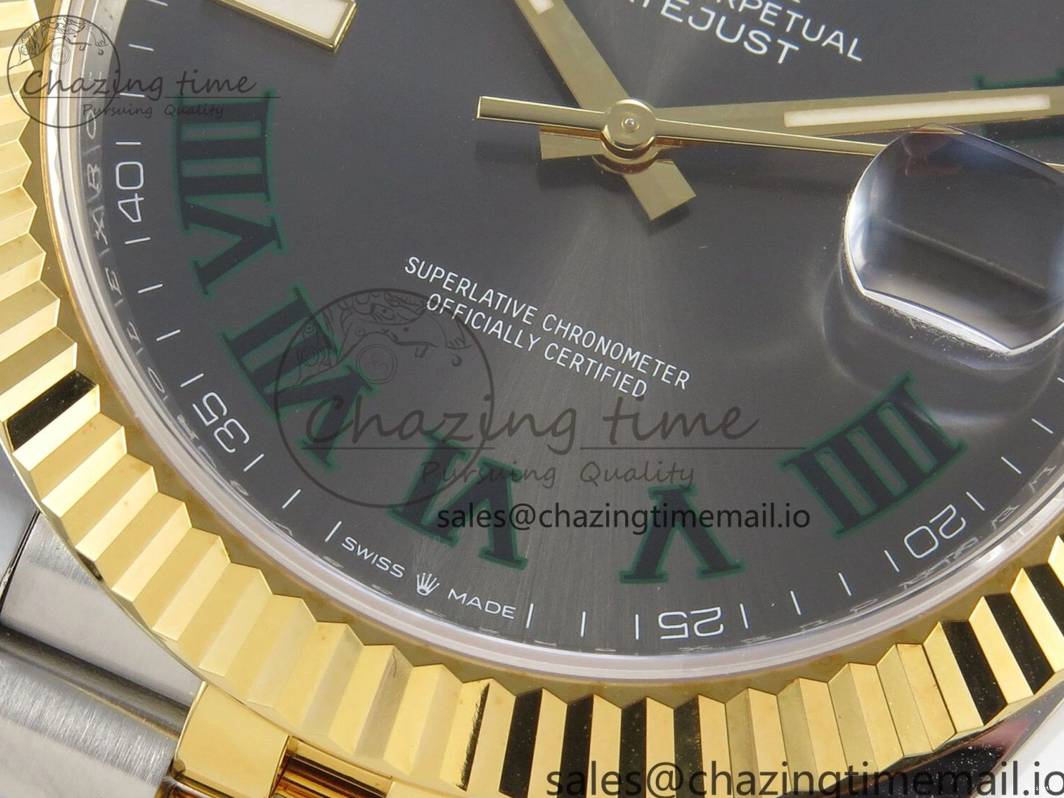SS Edition Best Roman 1:1 DateJust Jubilee Bracelet Dial Gray 126333 (Weighted) 41 SH3235 ARF on YG 1228